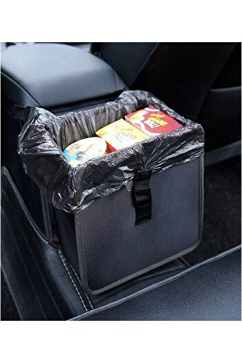 Ankanorm Vehicle Trash Can Waterproof Garbage Bag Foldable Trash Bin Organizer 6.8 Liter Capacity