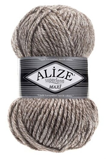 Alize 5Pcs Superlana Maxi Jaspe Milky Coffee 803 Thick Hand Knitting Floss Vest Cardigan Floss Scarfs Beanie Sweater Yarn