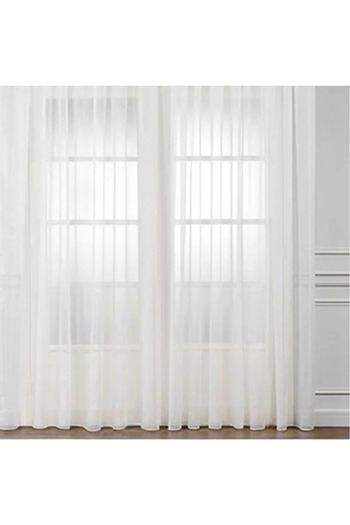 Stimor Tergal Plain Tulle Curtain Honeycomb Floor 1/3 Close Pleat