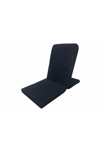 REMEGE Black Quilted Supported Floor Cushion Meditation Chair