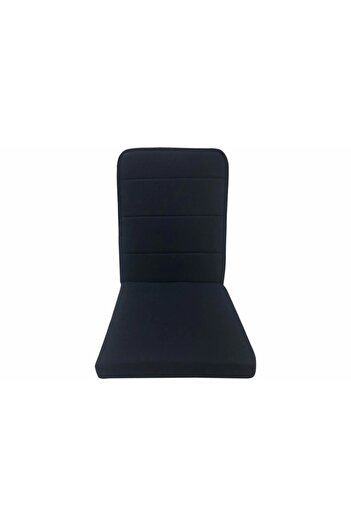 REMEGE Black Quilted Supported Floor Cushion Meditation Chair
