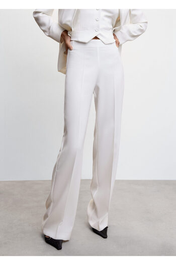 MANGO Woman Women's Natural Trousers