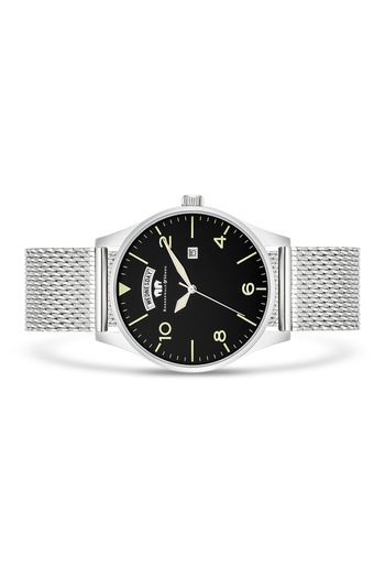 Rhodenwald & Söhne Quarzuhr Herren Chronograph silber Edelstahl silber