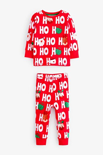 Next Baby Christmas Printed Long Sleeve Snuggle Fit Pajamas