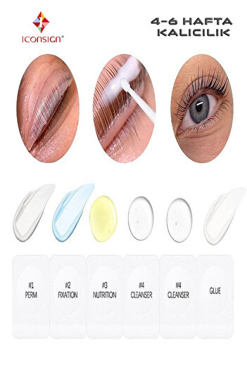 iconsign Lash Lift Kirpik Lifting,kaş Laminasyon Seti,kirpik Perması,lash Lift Eko Paket Ve Jel Kaş Boyası Siyah(BLACK)