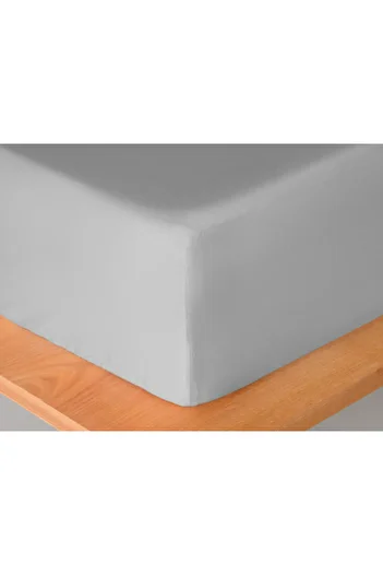 English Home Silver Colored Micell Cotton Satin - Single Elastic Sheet