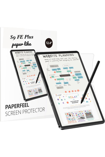 Fuchsia Galaxy Tab S9 FE Plus SM-X610 Compatible Real Paper Feel Anti-Glare Paper Like Screen Protector