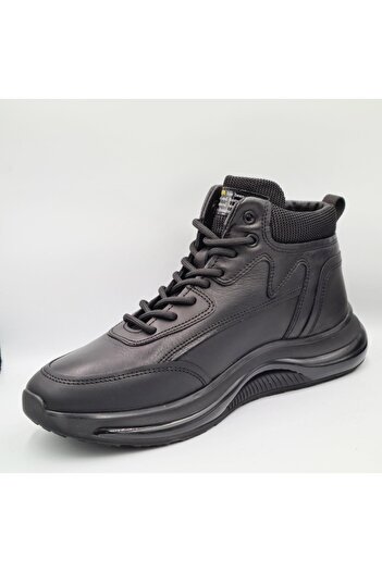 Greyder 16490 Siyah Hakiki Deri Erkek Bilekli Sneaker Ayakkabı Bot