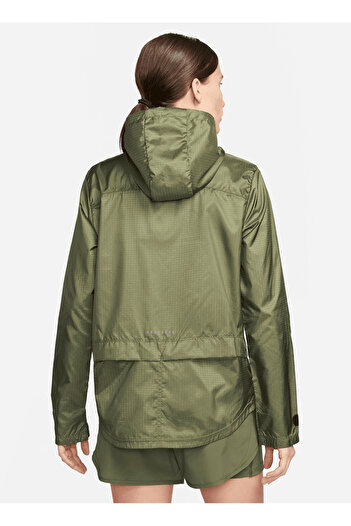 Nike Καφέ γυναικείο παλτό με κουκούλα CU3217-222 W NK ESSENTIAL JACKET