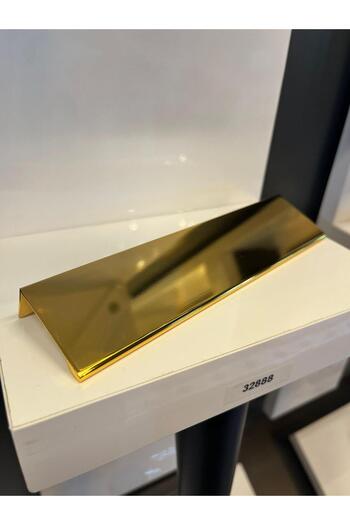 Emaks Mâner metalic Melis 160 mm auriu pentru ușă dulapului, sertar modern, unitate TV, consolă, noptieră, mâner pentru mobilier auriu