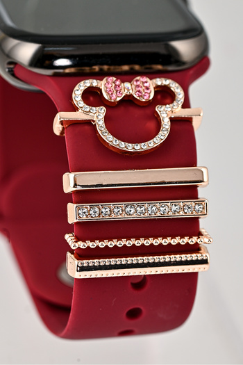 mimtec Apple Watch Uyumlu Rose Renk Charm Kordon Aksesuarı