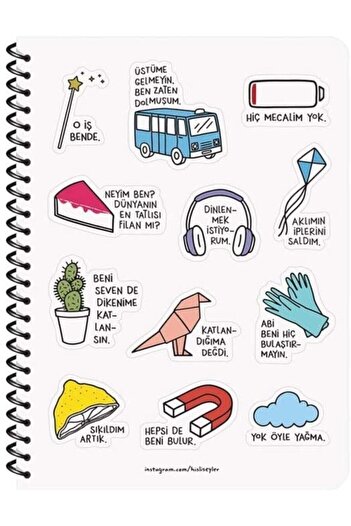 KESKİN COLOR Feeling Things Don't Overcome Me I'm Already Full - Checked Notebook