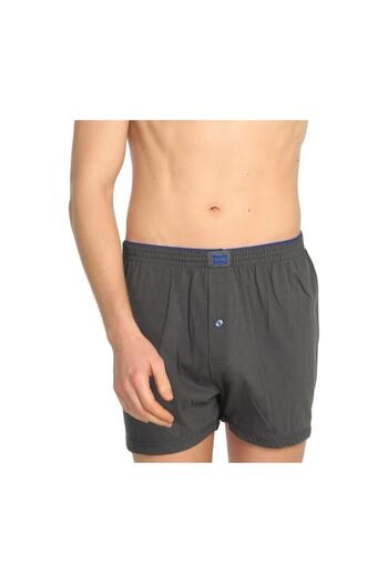 Tutku Men's Combed Cotton Buttoned Smoked Boxer 1 Pack