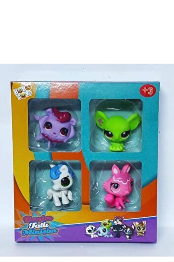 MY LITTLE PONY Littlest Pets Shop Minis 4-Piece Toy Minis Family