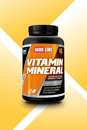 Hardline 120 Tablets Vitamin and Mineral Style Supplement