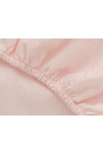 mer-tim ezberbozan ev tekstili Mer-tim Cotton Ranforce Single 100x200 Elastic Sheet Set - Powder Pink