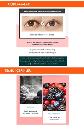 Missha Hassas Ciltler İçin Çift Fazlı Göz&Dudak Makyaj Temizleyici A'PIEU Mineral Lip&Eye RemoverSweet Rose