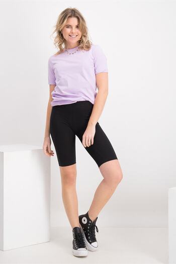 ONLY Women's High Waist Black Short Tights - 15174969