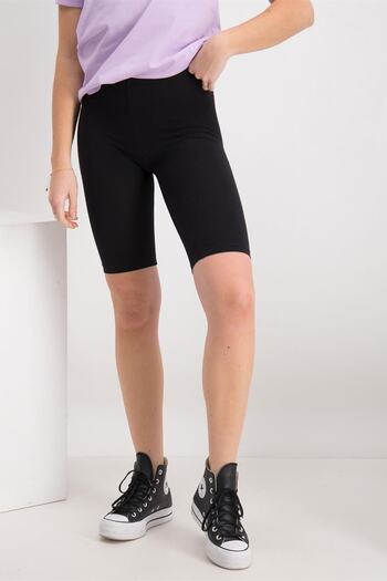 ONLY Women's High Waist Black Short Tights - 15174969