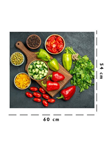 Tilki Dünyası Delicious Vegetables Kitchen Stove Back Sticker