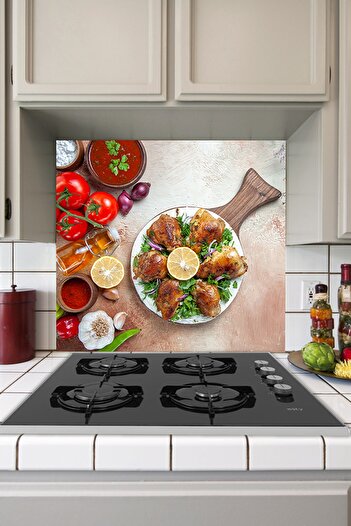 Tilki Dünyası Kitchen Stove Back Sticker Lemon Spicy Chicken