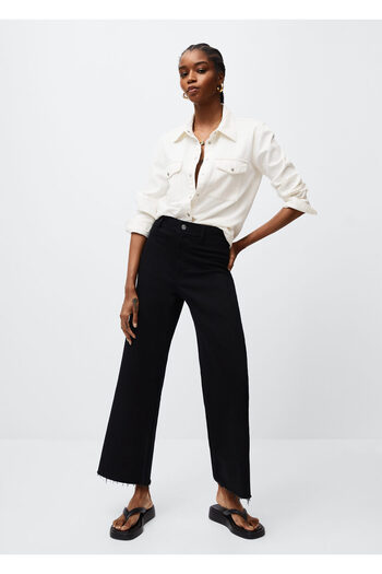MANGO Woman Women's Black denim Pants