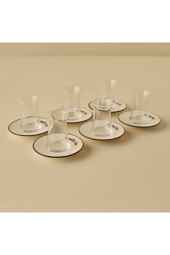 Bella Maison Tea Talk 6-Tea Cup Set Black (170 Cc)