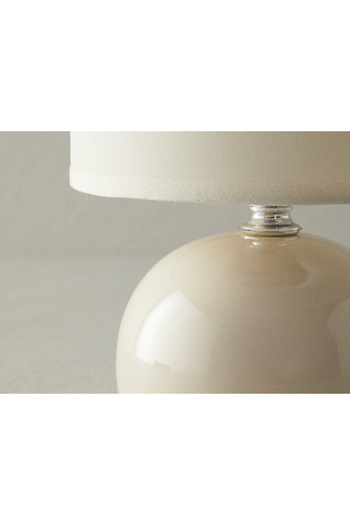 English Home Beige Color Pansy Porcelain Lampshade
