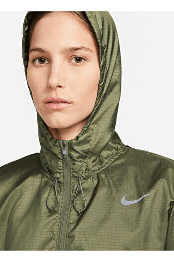 Nike Kahve Kadın Kapüşon Yaka Mont CU3217-222 W NK ESSENTIAL JACKET