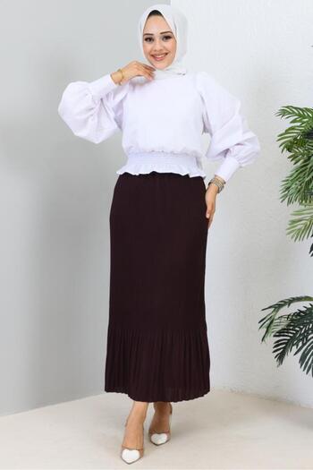 benguen 205 - Pleated Hijab Skirt Purple