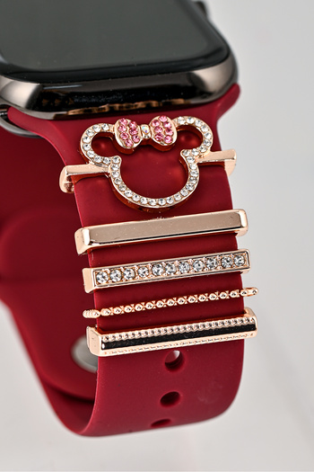 mimtec Apple Watch Uyumlu Rose Renk Charm Kordon Aksesuarı
