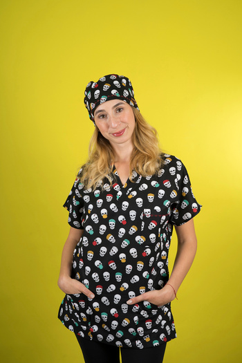 Best Bone Skull Patterned Scrubs