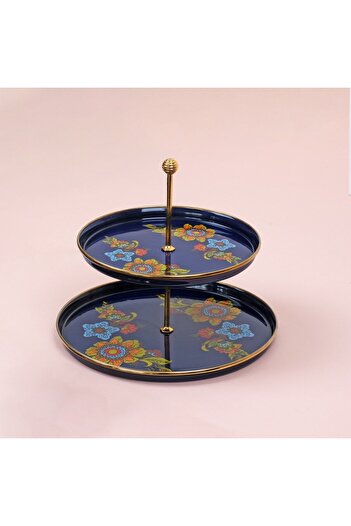Glore Lorena Navy Blue Enamel Layer Cookie Holder