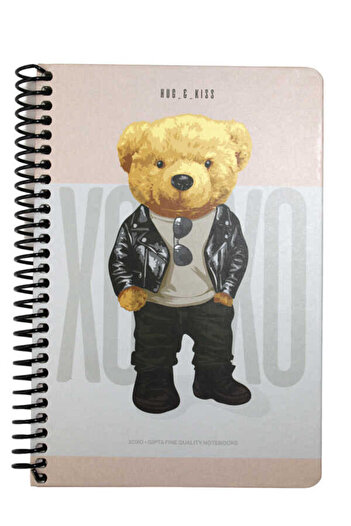 Gıpta GIPTA 120 SHEETS XOXO HARD COVER SPIRAL BUTCH 17 x 24 cm