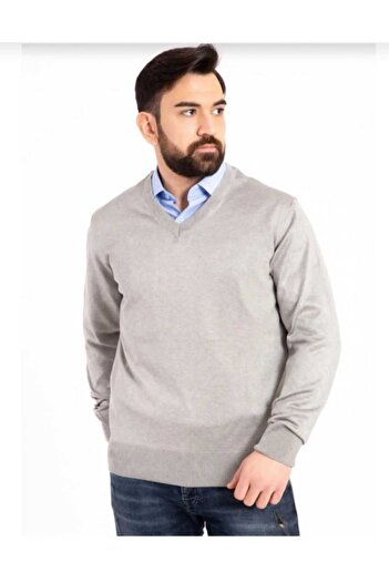 MaviMoure Men's V-Neck Knitwear Sweater - Thin Wool, Regular Fit