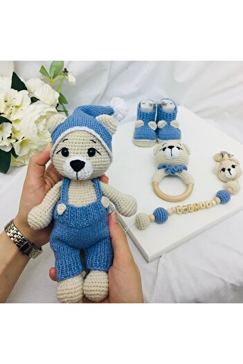 Damla Amigurumi ayıcık Simon 4lü set