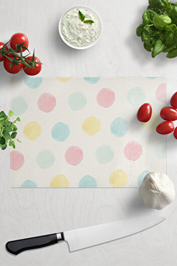 Postifull Cutting Board, Printed on Thick and Unbreakable Glass, Pastel Soft Pun Printed - 21*30cm, Chopping Board