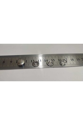 trimist 9.5 mm Clamshell Cuffed Click Snap Set of 4 - Stainless Steel - 200 Sets
