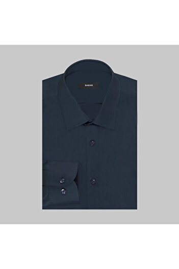 Sarar ΠΙΣΟΥ ΠΟΥΚΑΜΙΣΟ ELVIO SLIM FIT ΣΚΟΥΡΟ ΜΠΛΕ
