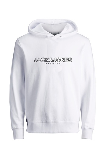 Jack & Jones 12249401 Jack & Jones Jprblajason Branding Sweat Hood Ανδρική ιδρώτας λευκή