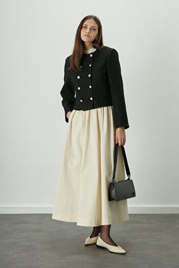 Manuka KATY GABARDINE PURPLE SKIRT VANILLA