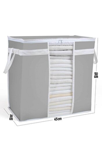 Serstil Pencereli Saklama Çantası 50 X 45 X 30 Cm - Antrasit
