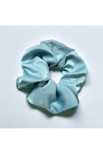 alsaccessories Women's Light Blue Color Plain Satin Large Size Bagel Buckle