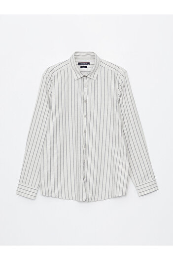 LC Waikiki Gestreiftes Slim-Fit-Herrenhemd – lange Ärmel