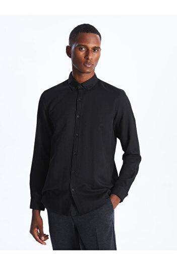 LC Waikiki Slim Fit Langarm-Dobby-Herrenhemd