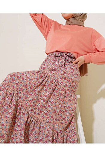 VOLT CLOTHİNG Women's Skirt Patterned Double Set