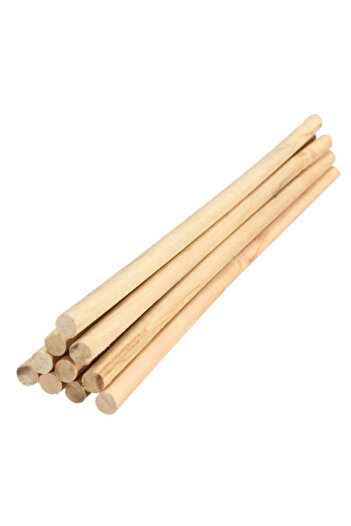 Marangozi 15mm (1,5CM) 10 Adet 30cm Yuvarlak Ahşap Çubuk, Makrome Çıta Sopa