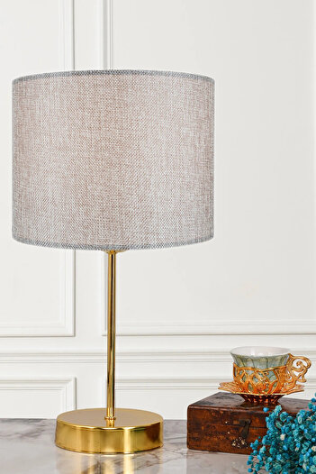 EvLight Seka Kumbeji Cylinder Gold Standing Table Lamp Lampshade