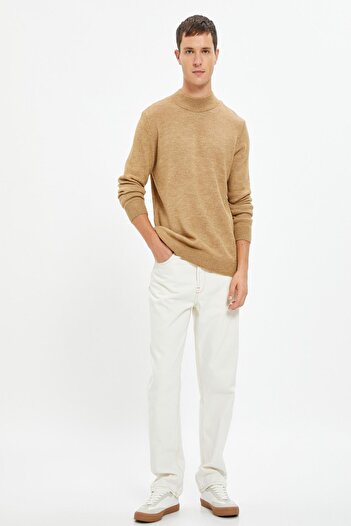 Koton Beigefarbener Herrenpullover