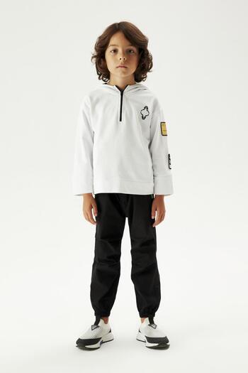 Nebbati Boy's White Sweatshirt 23FW1NB3436